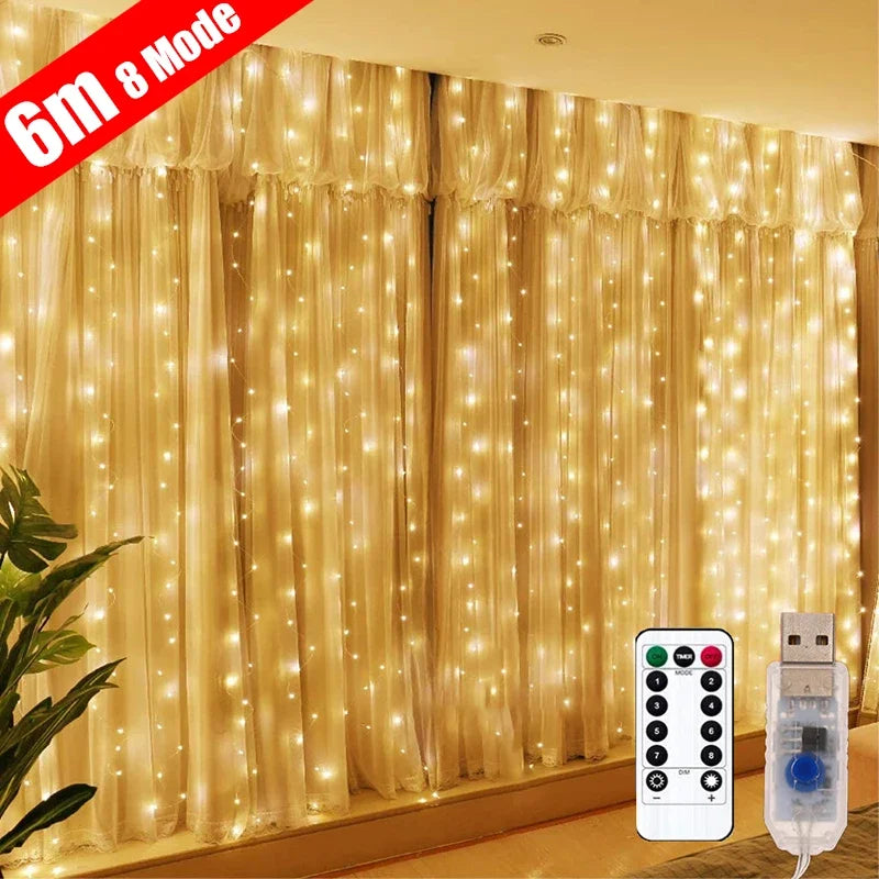 LED Lights Fairy String Curtain Lights