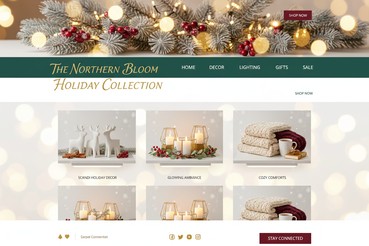 cool Christmas online store aesthetic 